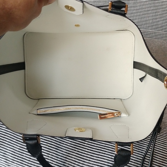 Michael Kors black safianno leather Greenwich satchel bag with crossbody… - Picture 12 of 16